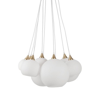 Lampa wisząca szklane kule Pallas mosiądz